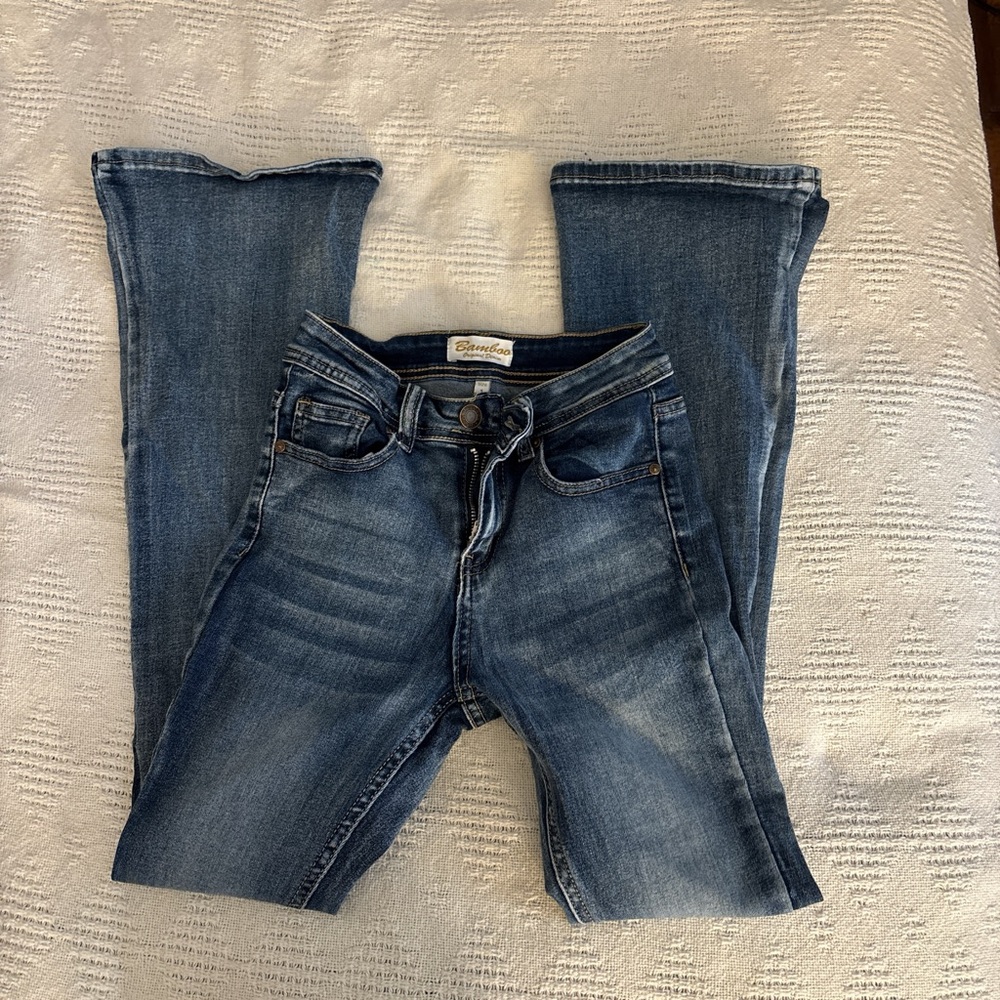 BAMBOO Flare Blue Denim Jeans